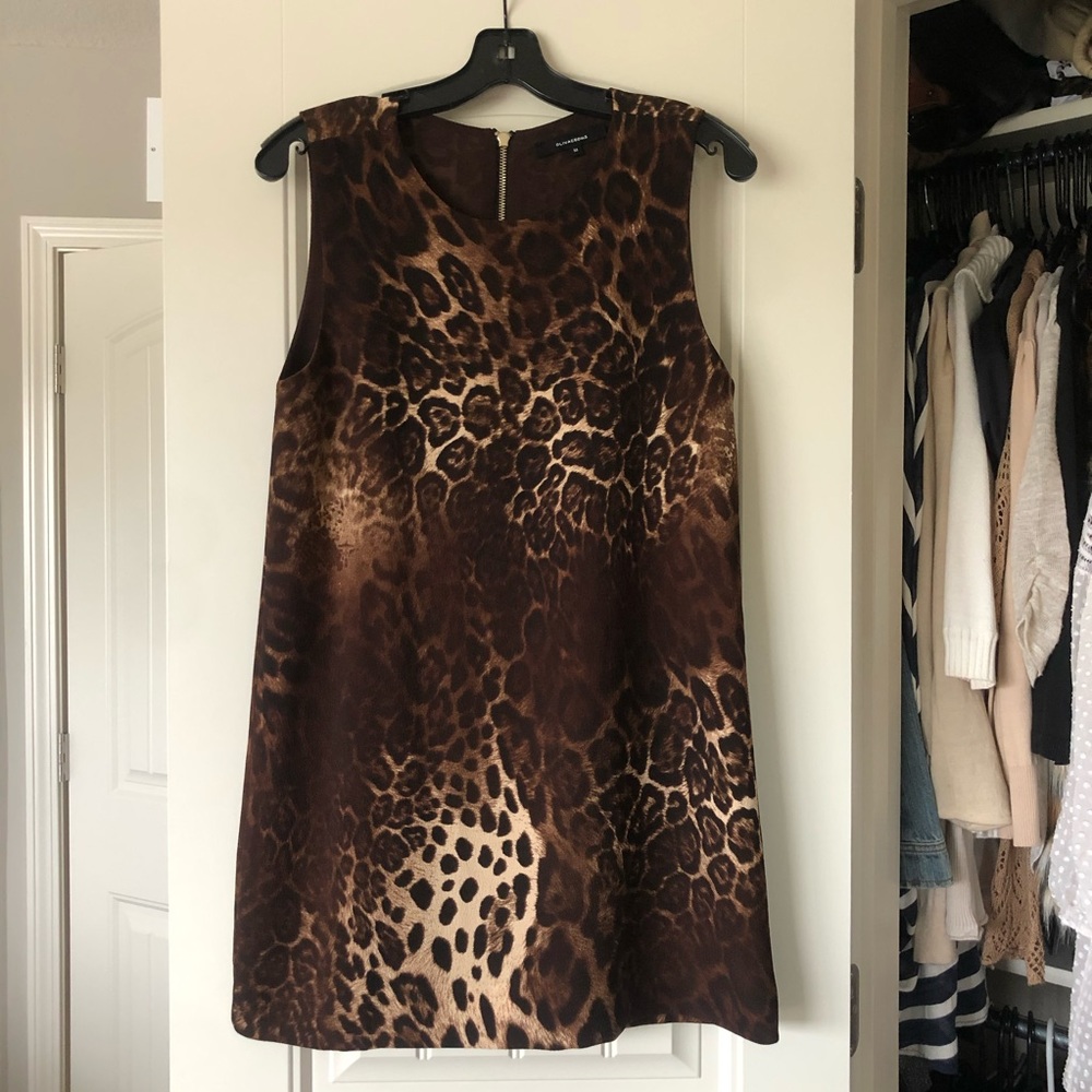 Olivaceous Animal Print Dress Medium